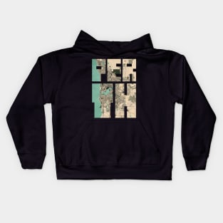 Perth, Australia City Map Typography - Vintage Kids Hoodie